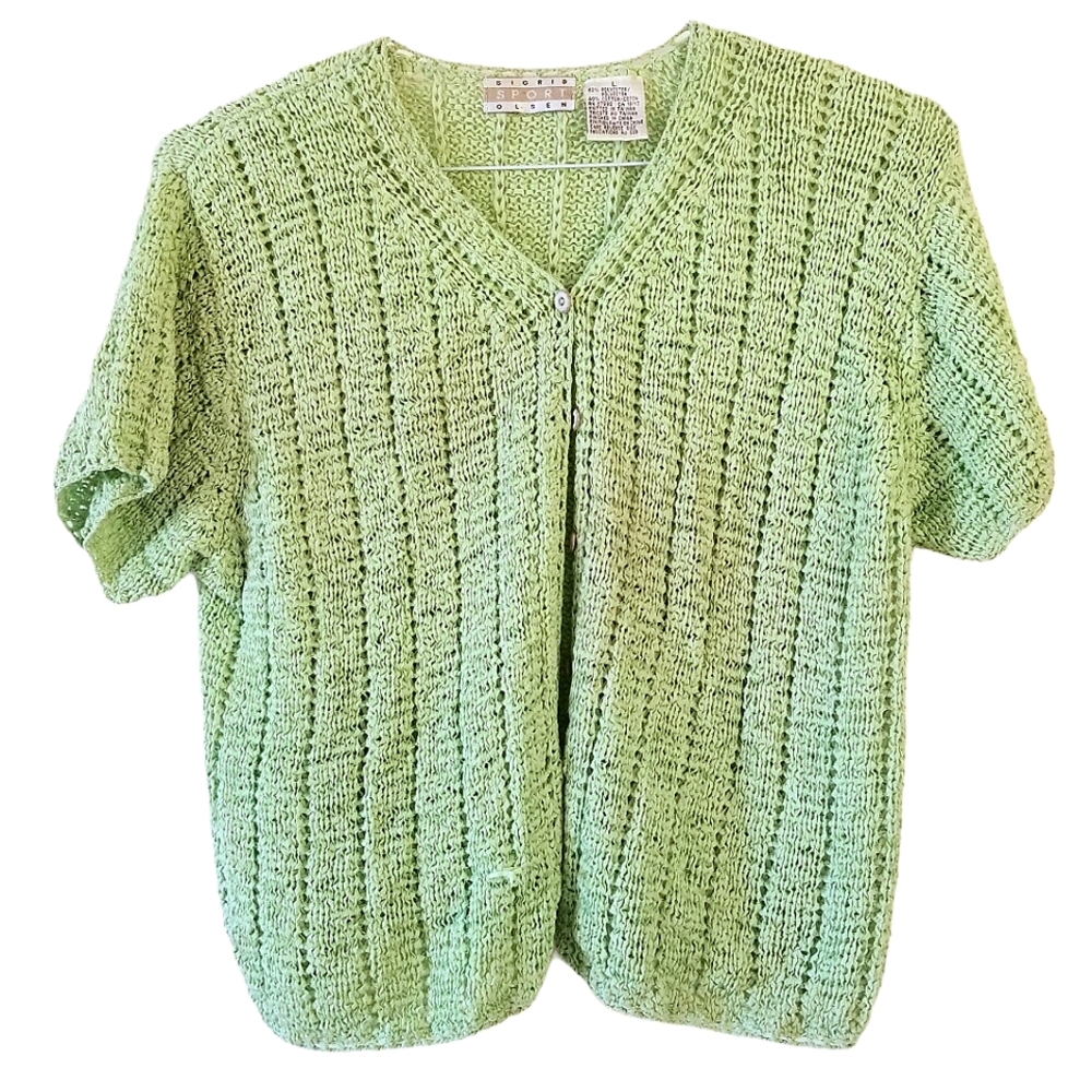 NWOT Sigrid Olsen Sport Seafoam Green Cardigan